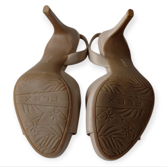 LIFE STRIDE TELLER SLINGBACK PUMP TENDER TAUPE, TAN PLATFORM HEELS. SIZE 8.5 W - Picture 7 of 15